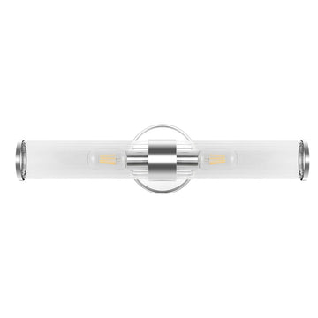 Cecil Tall Cylinder Iron/Striped Glass Modern Mid-Century LED Vanity - JONATHAN Y